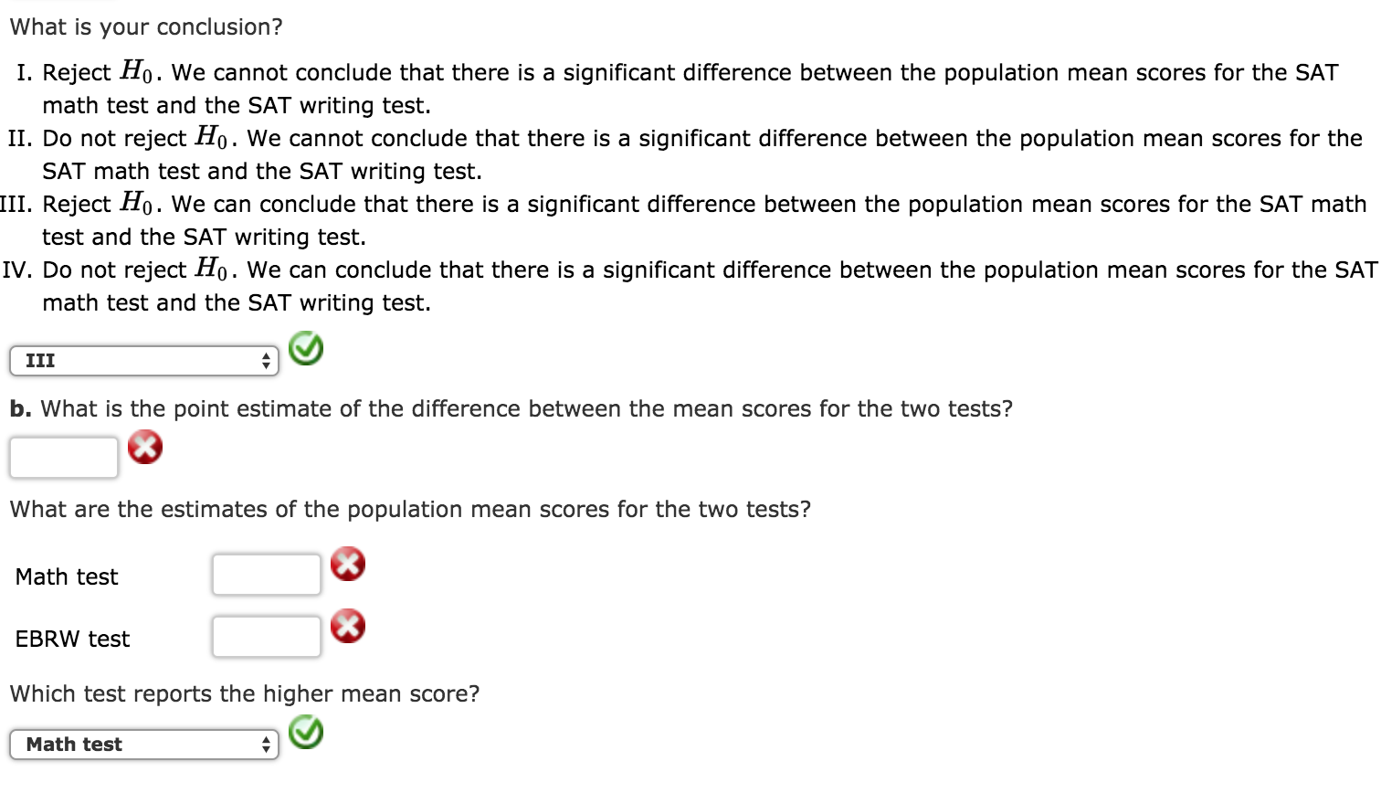 Solved The College Board SAT college entrance exam consists | Chegg.com