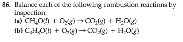 Solved 6. Balance each of the following combustion reactions | Chegg.com