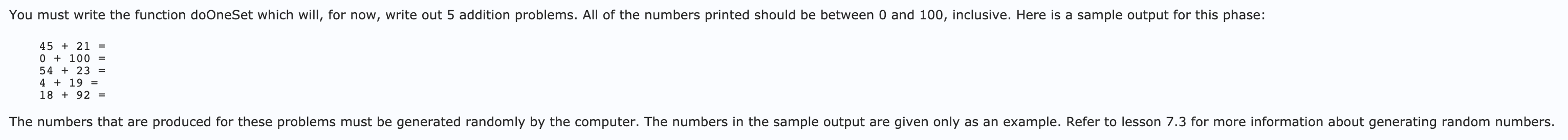 Solved Assignment 7.1 [85 points] This program will ask the | Chegg.com