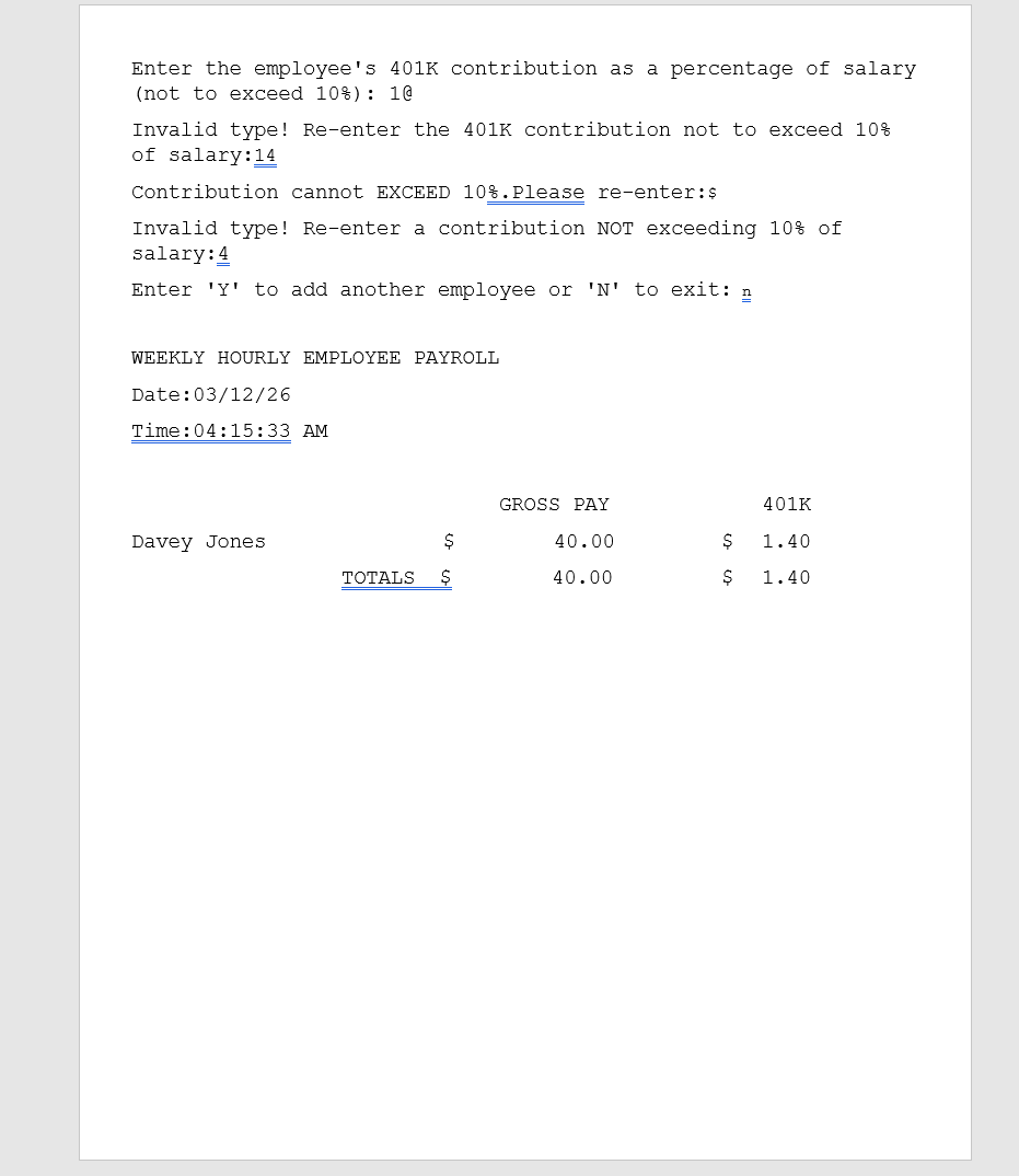 Solved /*The next 2 Java statements add the TOTALS line to | Chegg.com