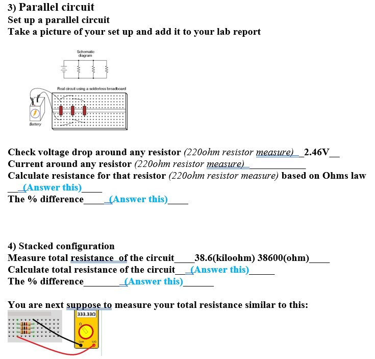 Solved 1) Series circuit. Create a series circuit like this