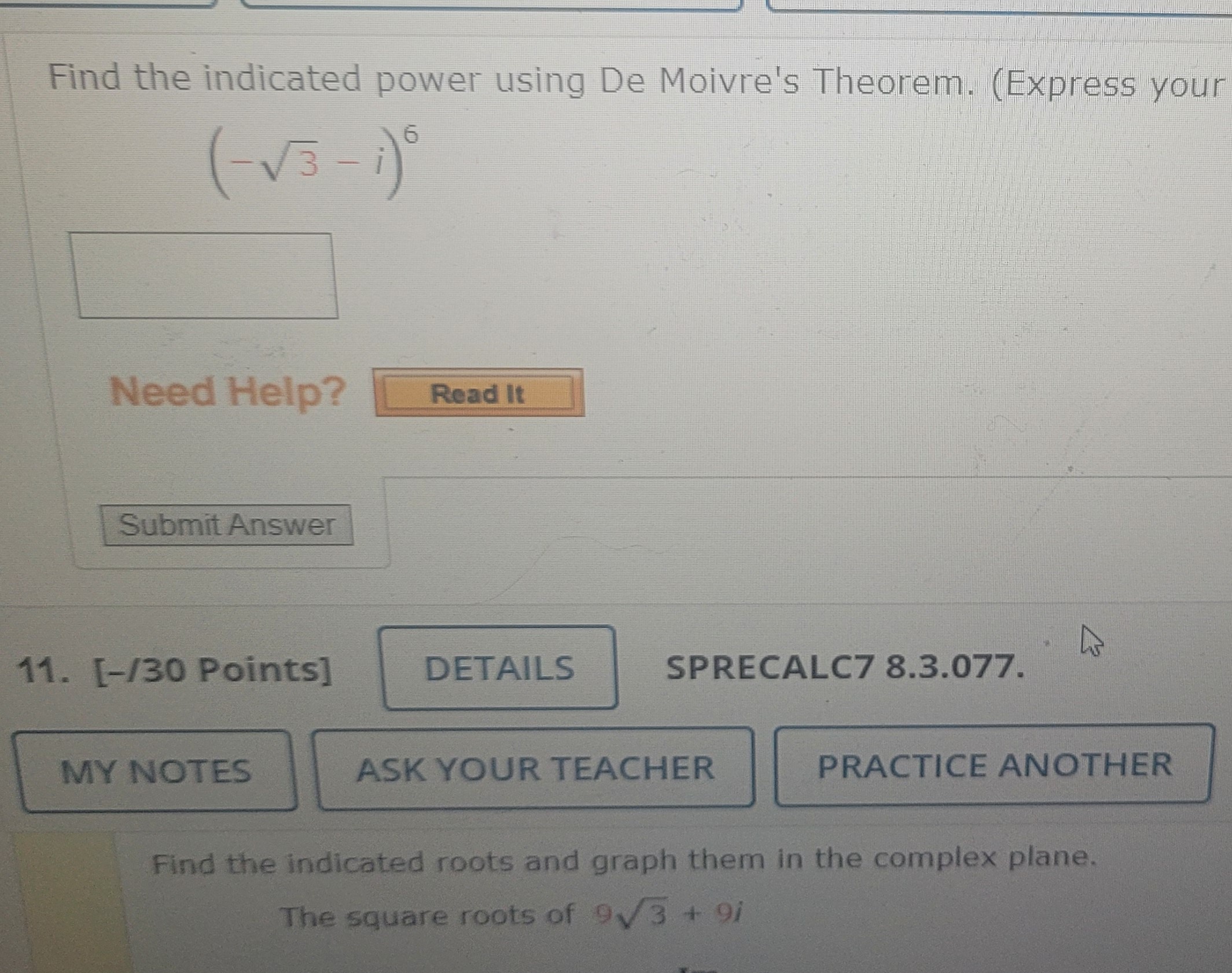 Solved Find The Indicated Power Using De Moivre s Theorem Chegg solved-find-the-indicated-power-using-de-moivre-s-theorem-chegg