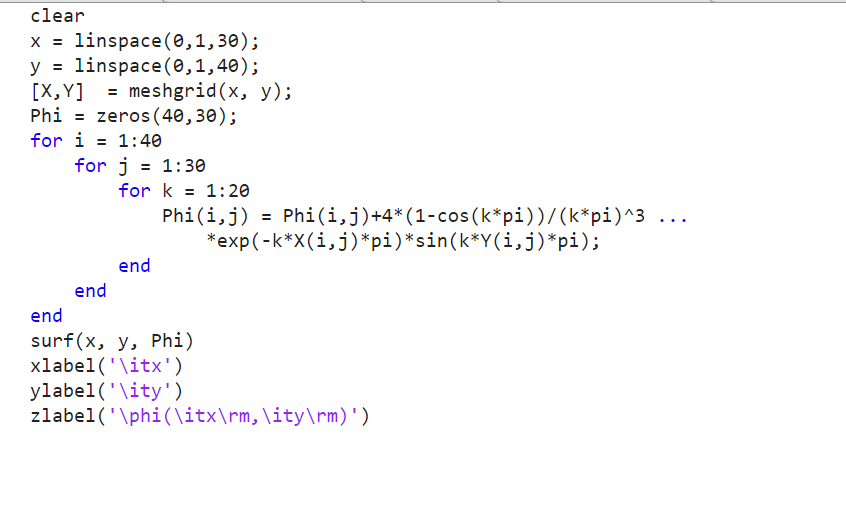 Solved Please re-write the following MATLAB program using | Chegg.com