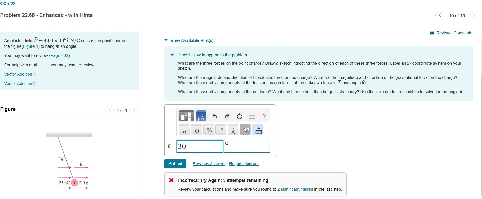 Solved Problem 22.61 8 of 10 A Review Constants Submit | Chegg.com