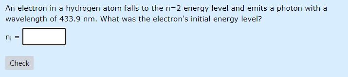 Solved An electron in a hydrogen atom falls to the n=2 | Chegg.com