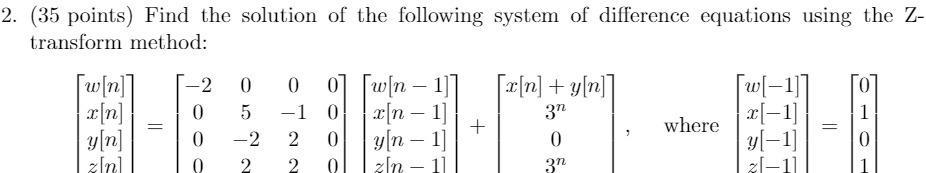 Solved 2. (35 points) Find the solution of the following | Chegg.com