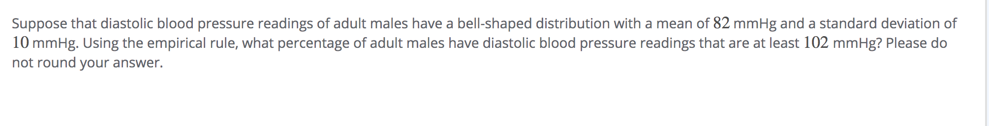 Solved Suppose that diastolic blood pressure readings of | Chegg.com