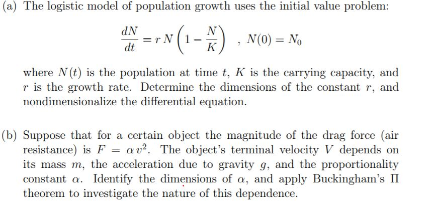 Solved A The Logistic Model Of Population Growth Uses The Chegg Solved A The Logistic Model Of Population Growth Uses The Chegg