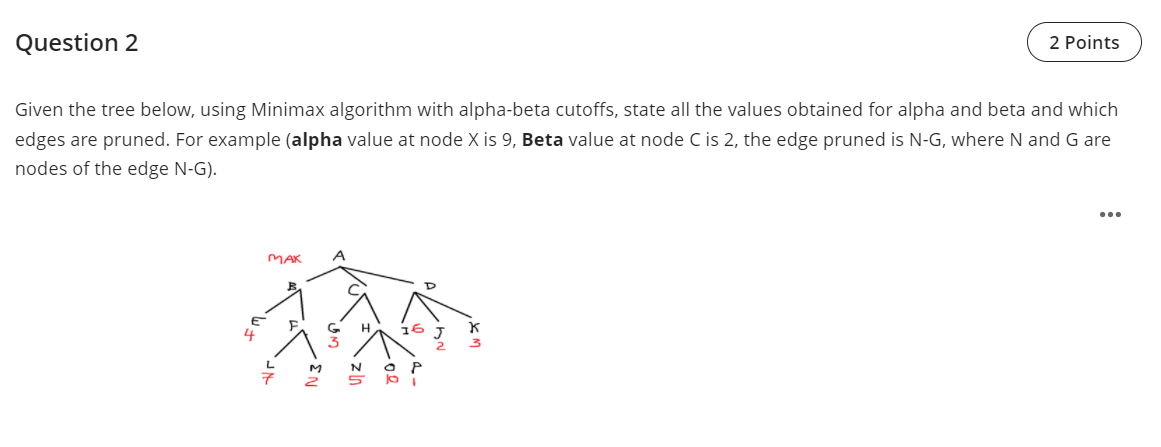 Solved Question 2 2 Points Given the tree below, using | Chegg.com