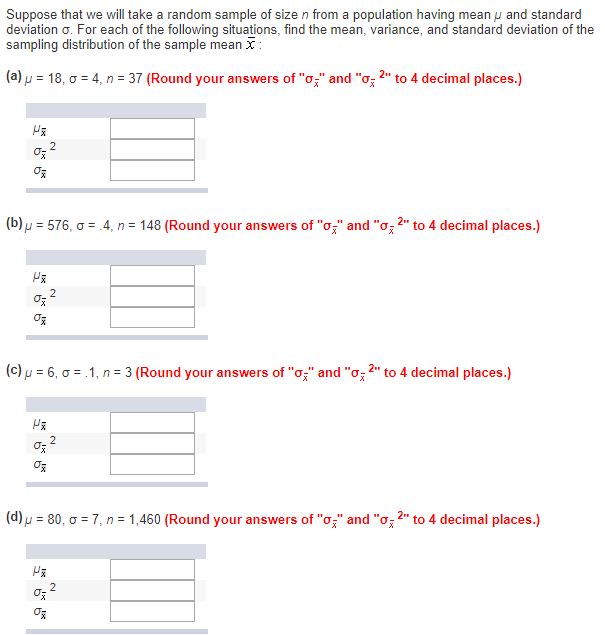 Solved Suppose That We Will Take A Random Sample Of Size N | Chegg.com