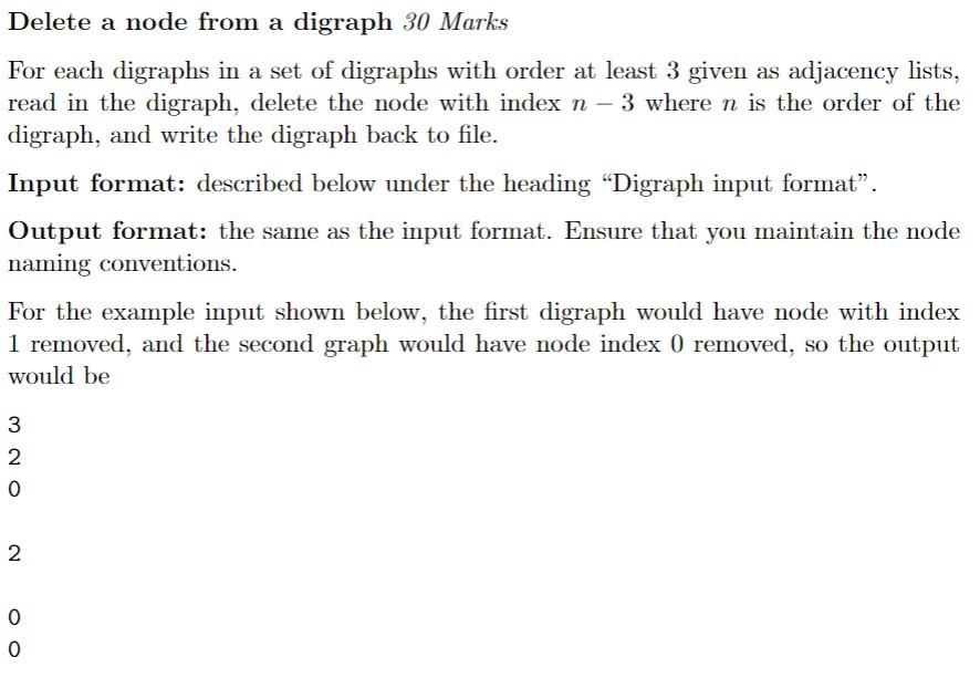 Solved For each digraphs in a set of digraphs with order at | Chegg.com