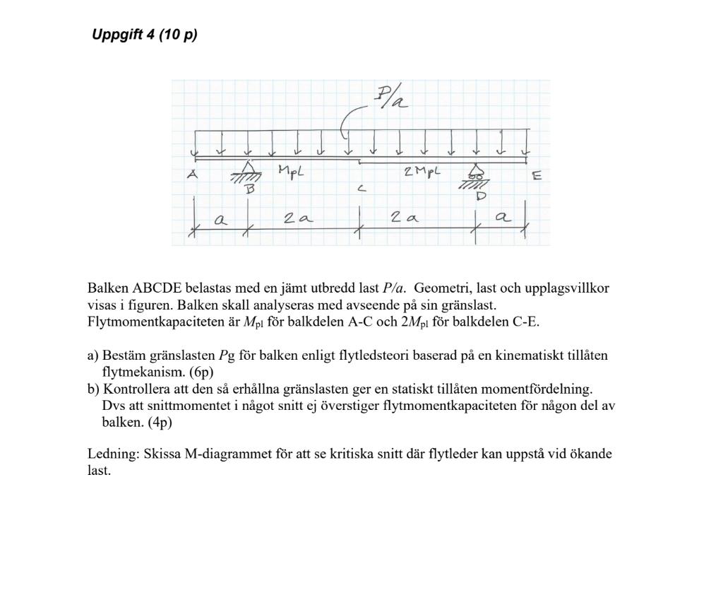 Uppgift 4 10 P Pla A Tin Mpl 2mpl B C D 2a 2 A A Chegg Com