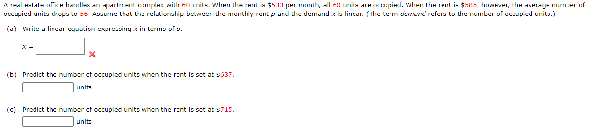 Solved A real estate office handles an apartment complex | Chegg.com