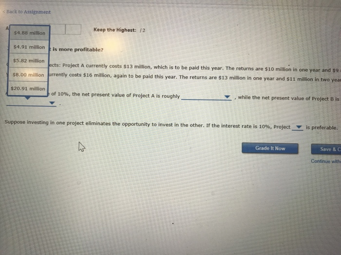 Solved c Back to Assignment Attempts 7. Which project is | Chegg.com
