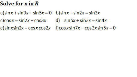 Решите уравнение cos 3x sin 5x