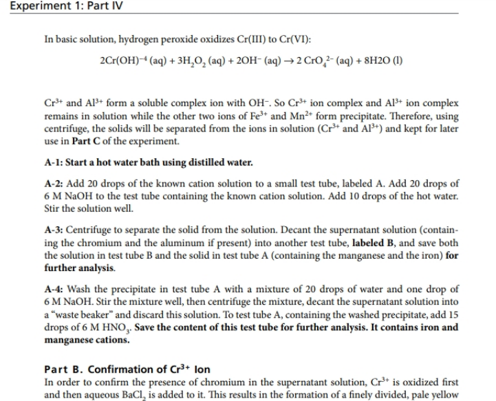 In basic solution, hydrogen peroxide oxidizes Cr(III) | Chegg.com