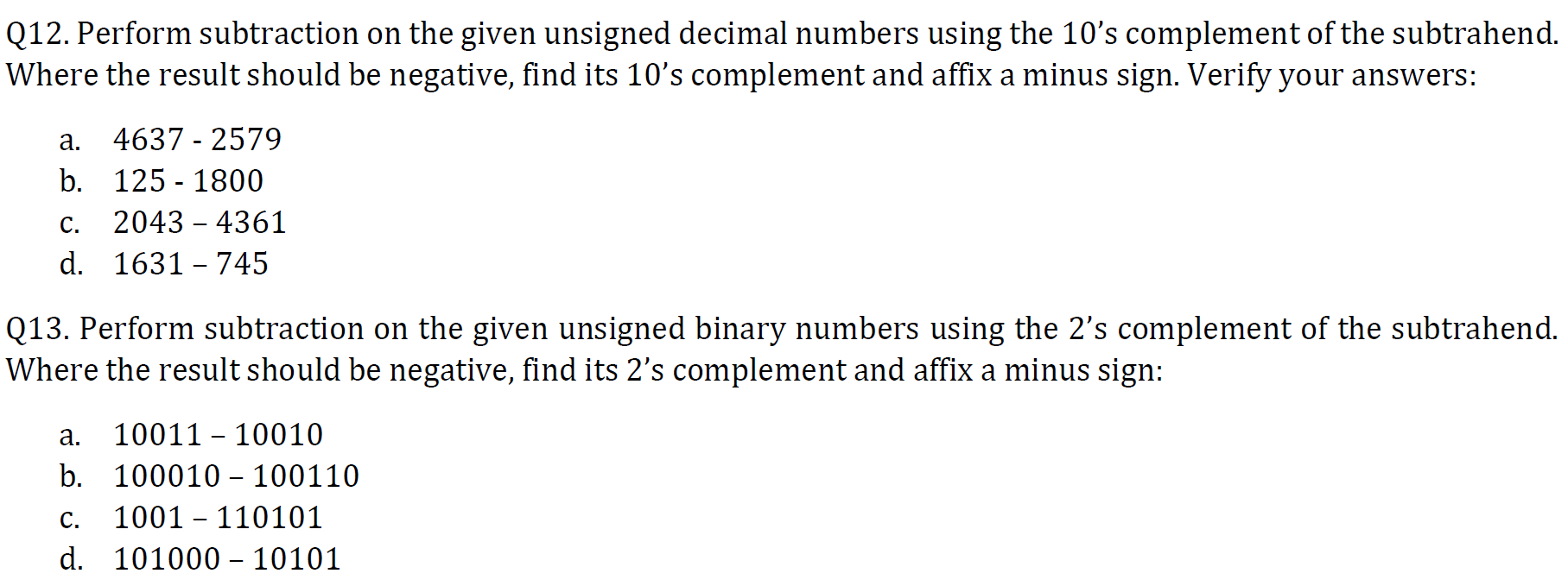 solved-perform-subtraction-on-the-given-unsigned-decimal-chegg