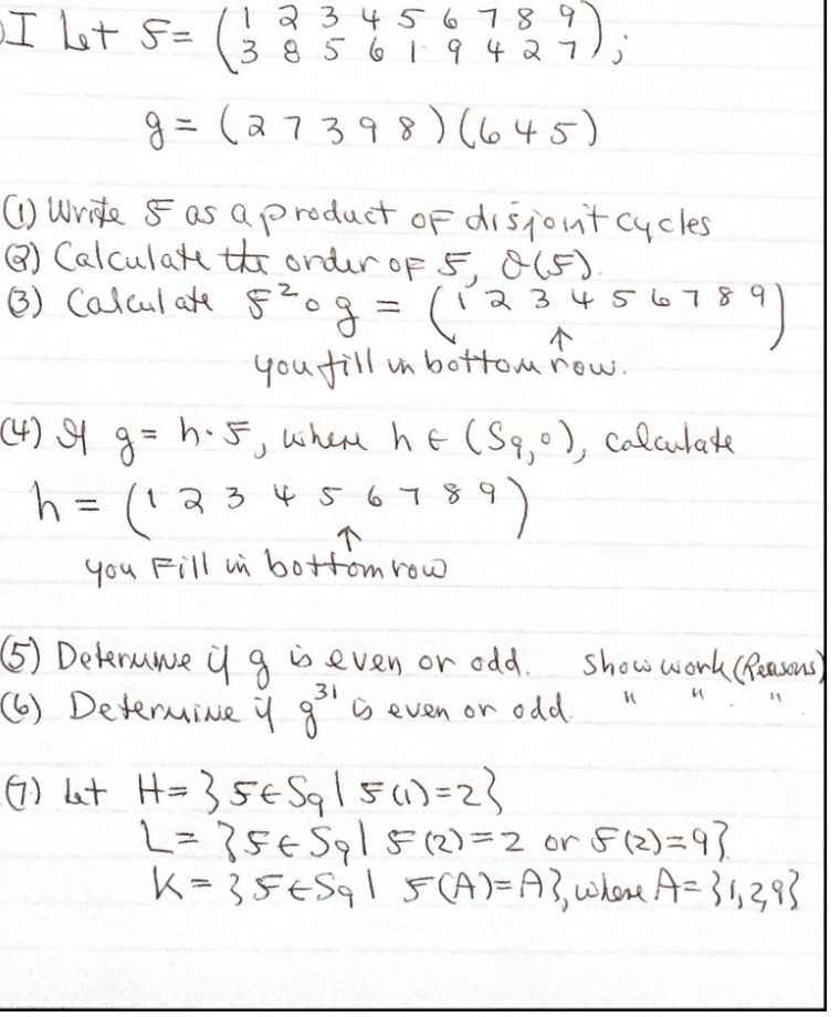 Solved I Let F 2 3 4 5 6 7 8 9 3 8 5 6 1 9 4 277 G Chegg Com