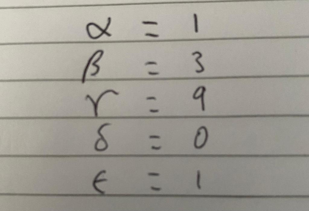 Solved 1. In this question any Greek letters a, b, 7, 8, e | Chegg.com