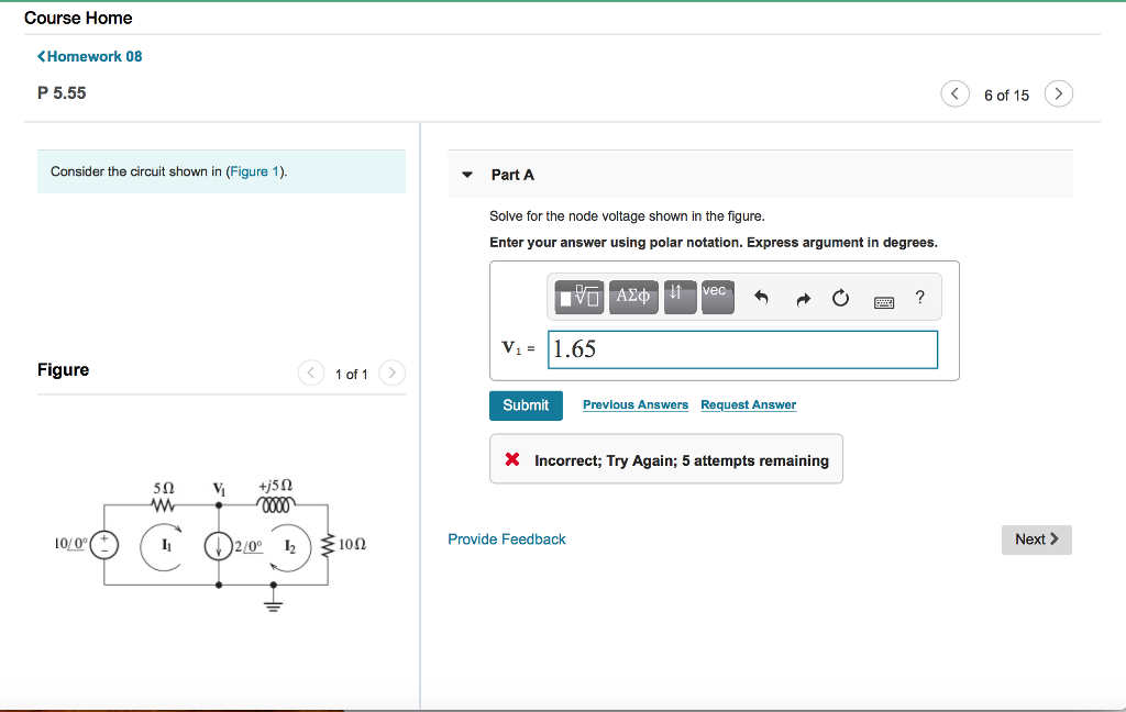 Solved Course Home Homework 08 P 5.55 6 of 15 Consider the | Chegg.com