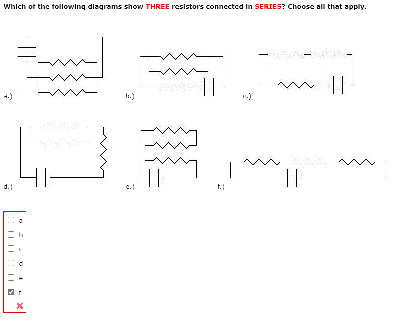 Solved Which Of The Following Diagrams Show THREE Resistors | Chegg.com