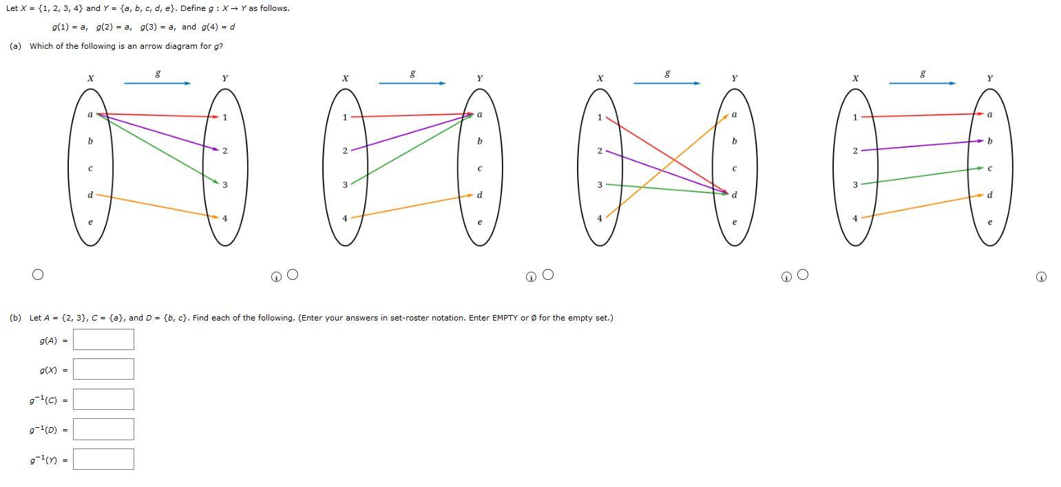 Solved Let X = {1, 2, 3, 4} and Y = {a, b, c, d, e}. Define