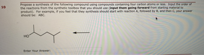 Solved Propose a synthesis of the following compound using | Chegg.com