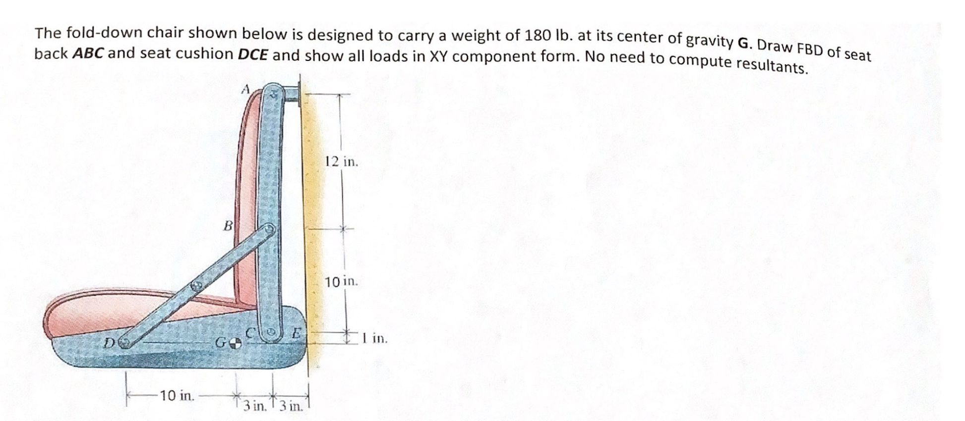 Solved The folddown chair shown below is designed to carry