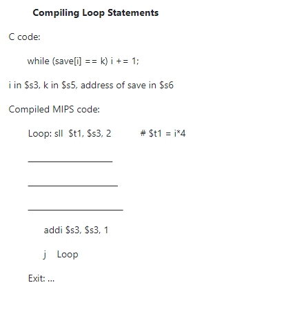 Solved Compiling Loop Statements C code: while (save[i] == | Chegg.com