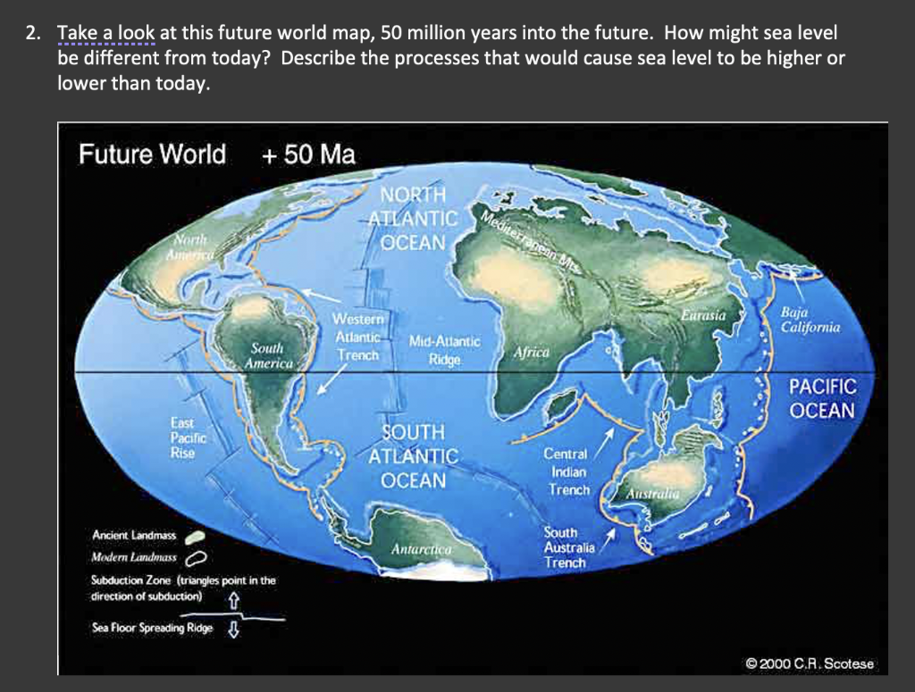 Solved Take a look at this future world map, 50 million