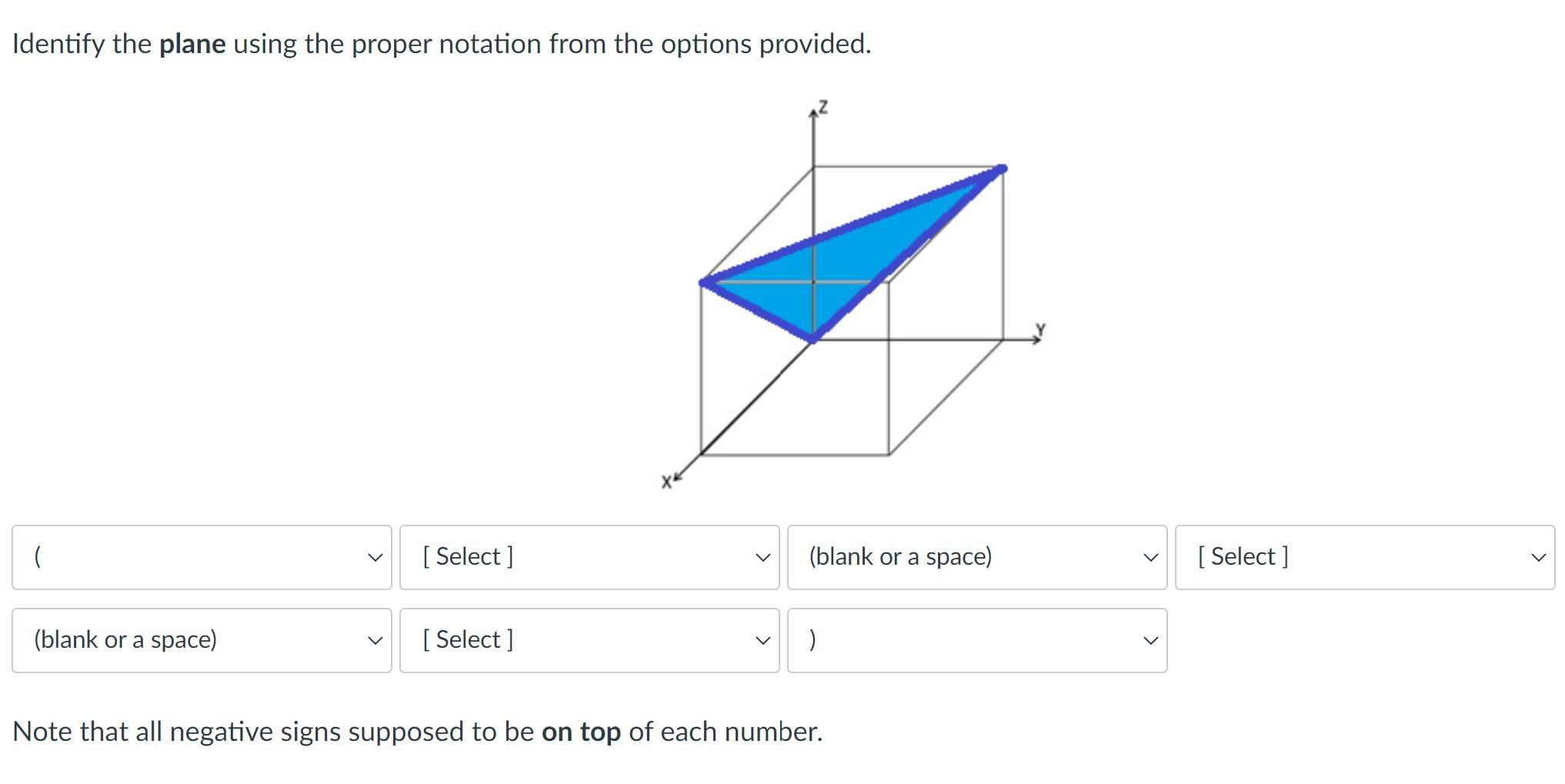 Solved Identify the plane using the proper notation from the | Chegg.com