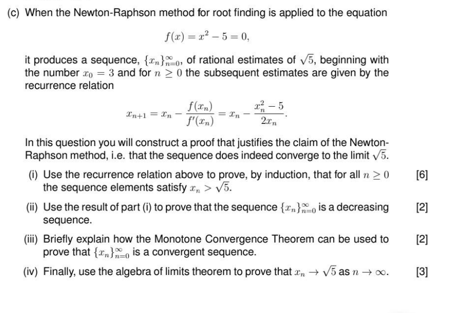 Solved (C) When the Newton-Raphson method for root finding | Chegg.com
