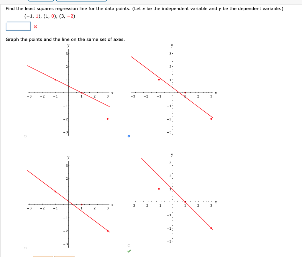 solved-find-the-least-squares-regression-line-for-the-data-chegg