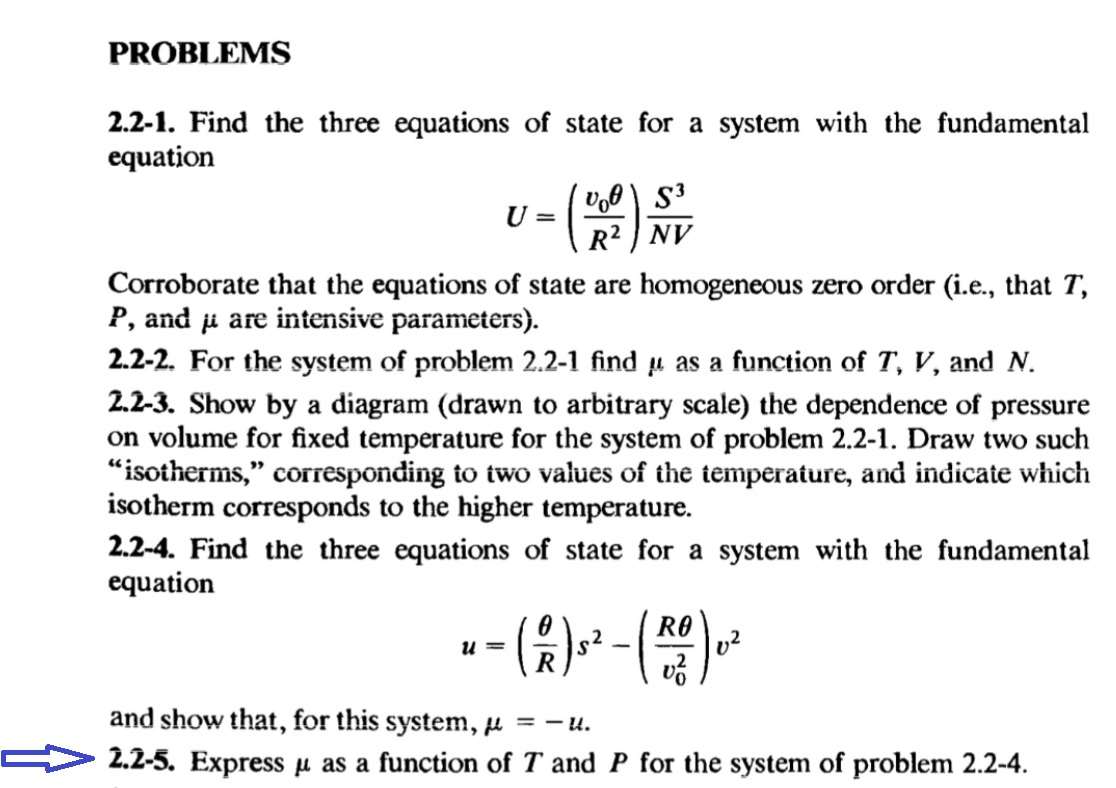 Solved PROBLEMS - 2.2-1. Find the three equations of state | Chegg.com