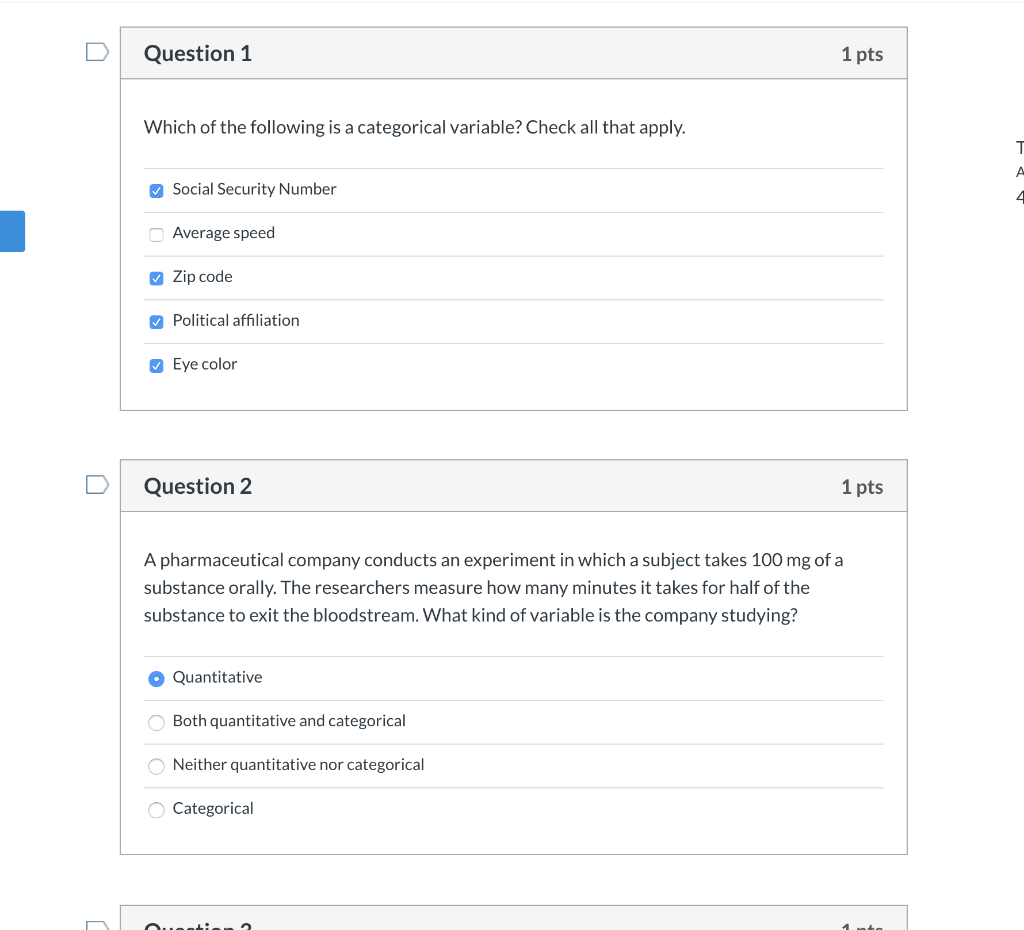 Solved Question 1 1 Pts Which Of The Following Is A Chegg Com
