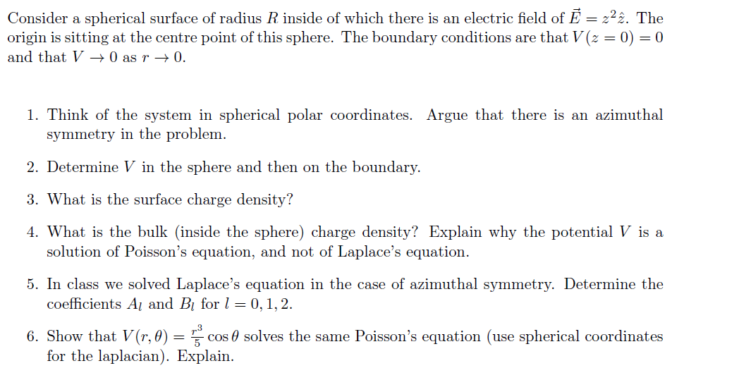 Solved Consider a spherical surface of radius R inside of | Chegg.com