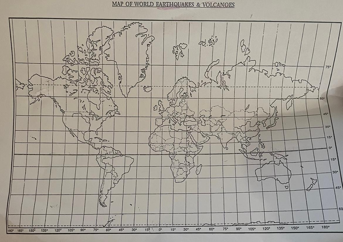 earthquakes and volcanoes map