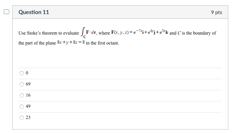 Solved Question 10 9 pts Find the area of the surface. The | Chegg.com