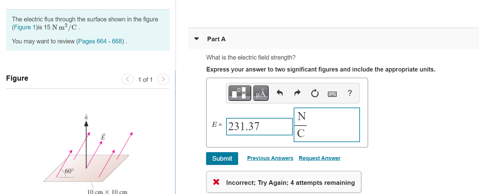 Solved The Electric Flux Through The Surface Shown In The | Chegg.com