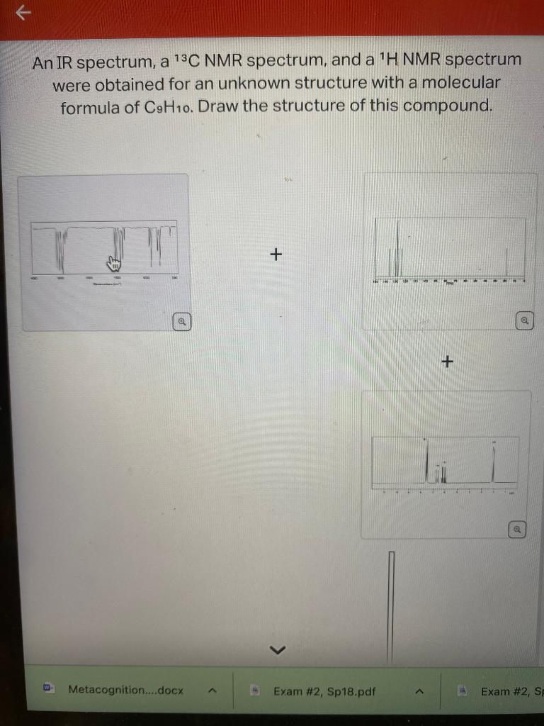 Solved An IR Spectrum, A 13C-NMR Spectrum, And A 1H-NMR | Chegg.com