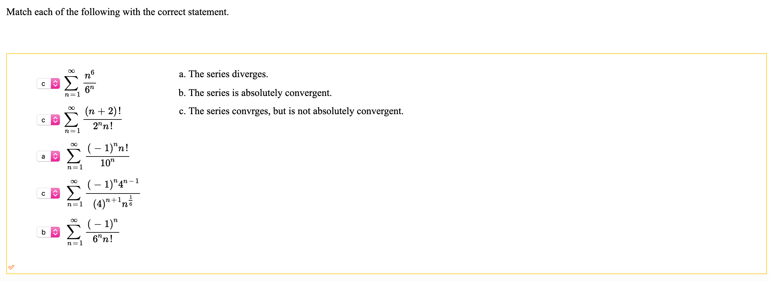 Solved Match each of the following with the correct | Chegg.com