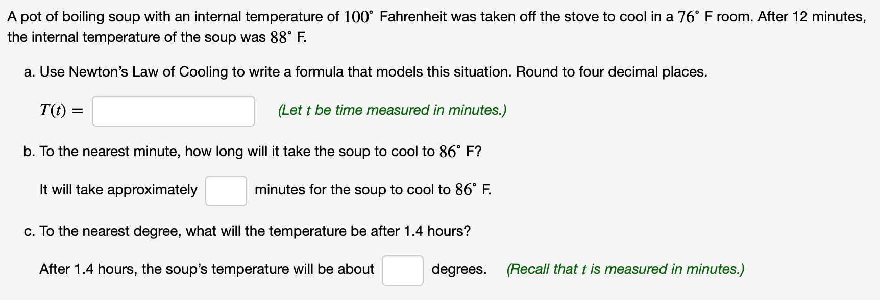Solved A pot of boiling soup with an internal temperature of