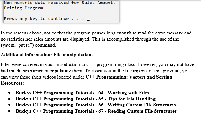 Solved C++ PROGRAMIING: VECTORS AND SORTING ASSIGNMENT | Chegg.com
