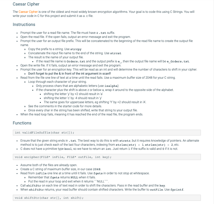 solved programming assignment (caesar cipher): task... Solved Caesar Cipher The Caesar Cipher is one of the oldest | Chegg.com