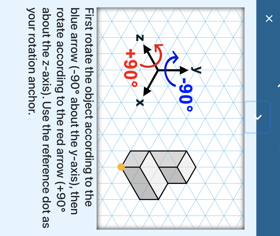 First Rotate The Object According To The Blue Arrow | Chegg.com