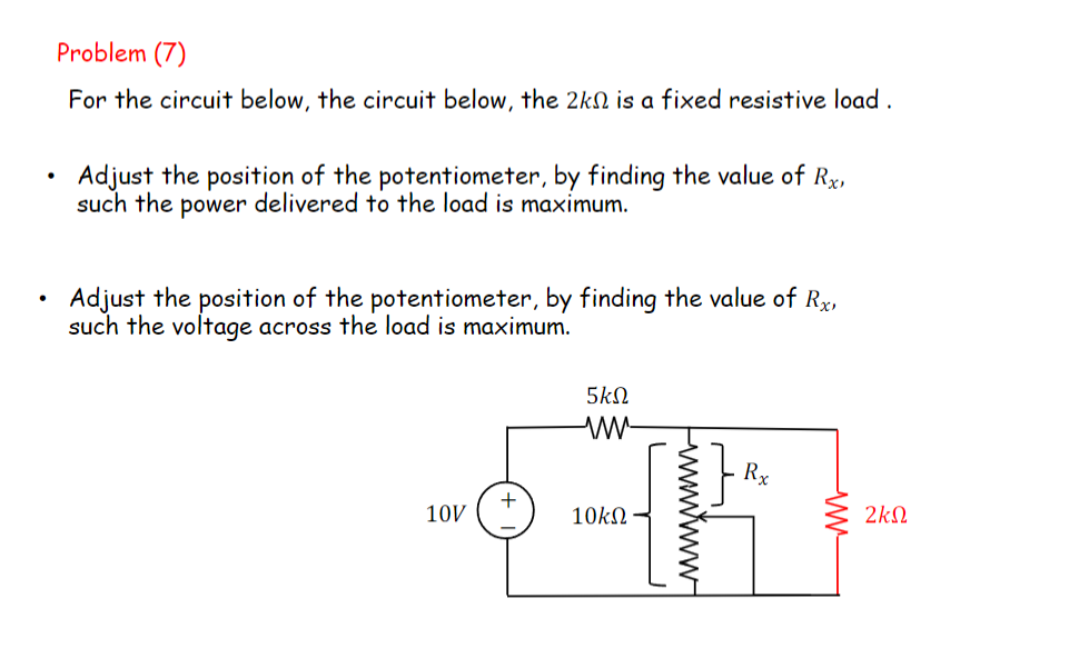 Solved A variable resistive load is connected to the linear | Chegg.com