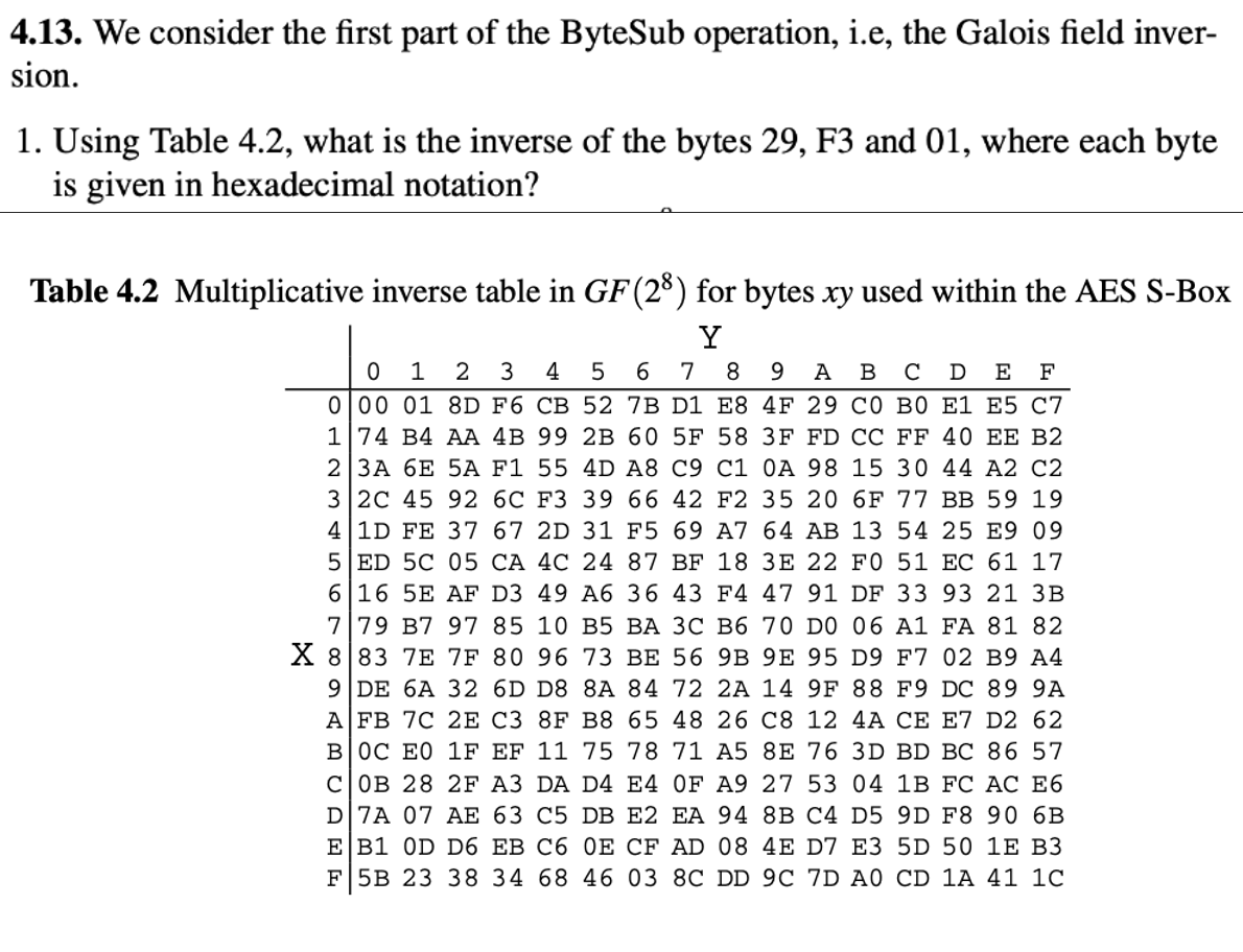 Solved 4 13 We Consider The First Part Of The Bytesub