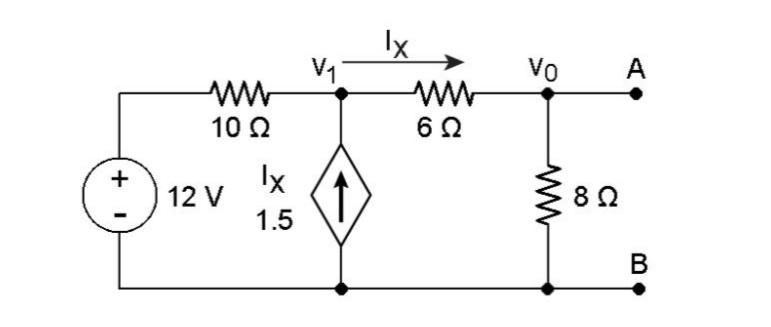 Solved Ix V1 Vo A W 1012 62 w 1 + 12 V Ix 1.5 812 B | Chegg.com