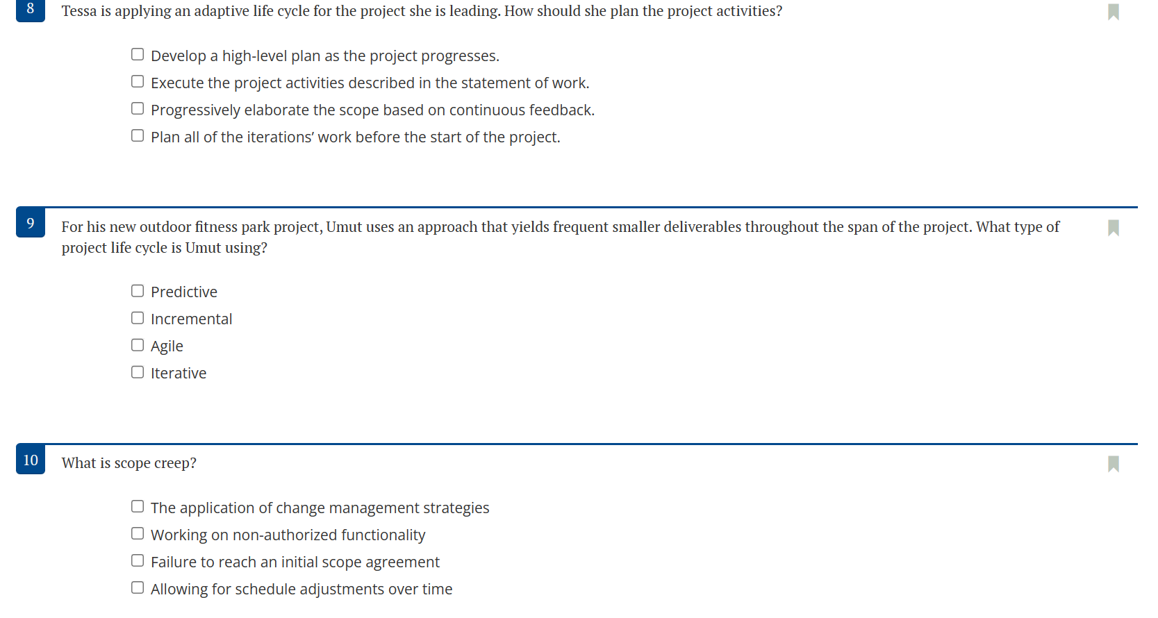 Solved A project manager was assigned to develop a mobile | Chegg.com