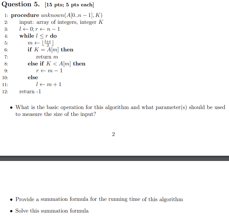 Solved Question 5. [15 pts; 5pts each ] 1: 2: | Chegg.com